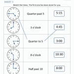 Time Worksheet O'Clock, Quarter, And Half Past Inside 2nd Grade Math Worksheet Pdf