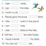 To Too Two Worksheet – Educational Worksheet Intended For To Too Two Worksheet