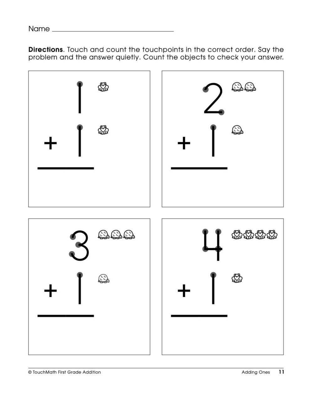 Touch Math Worksheets Addition - Thekidsworksheet throughout Touch Math Addition Worksheet