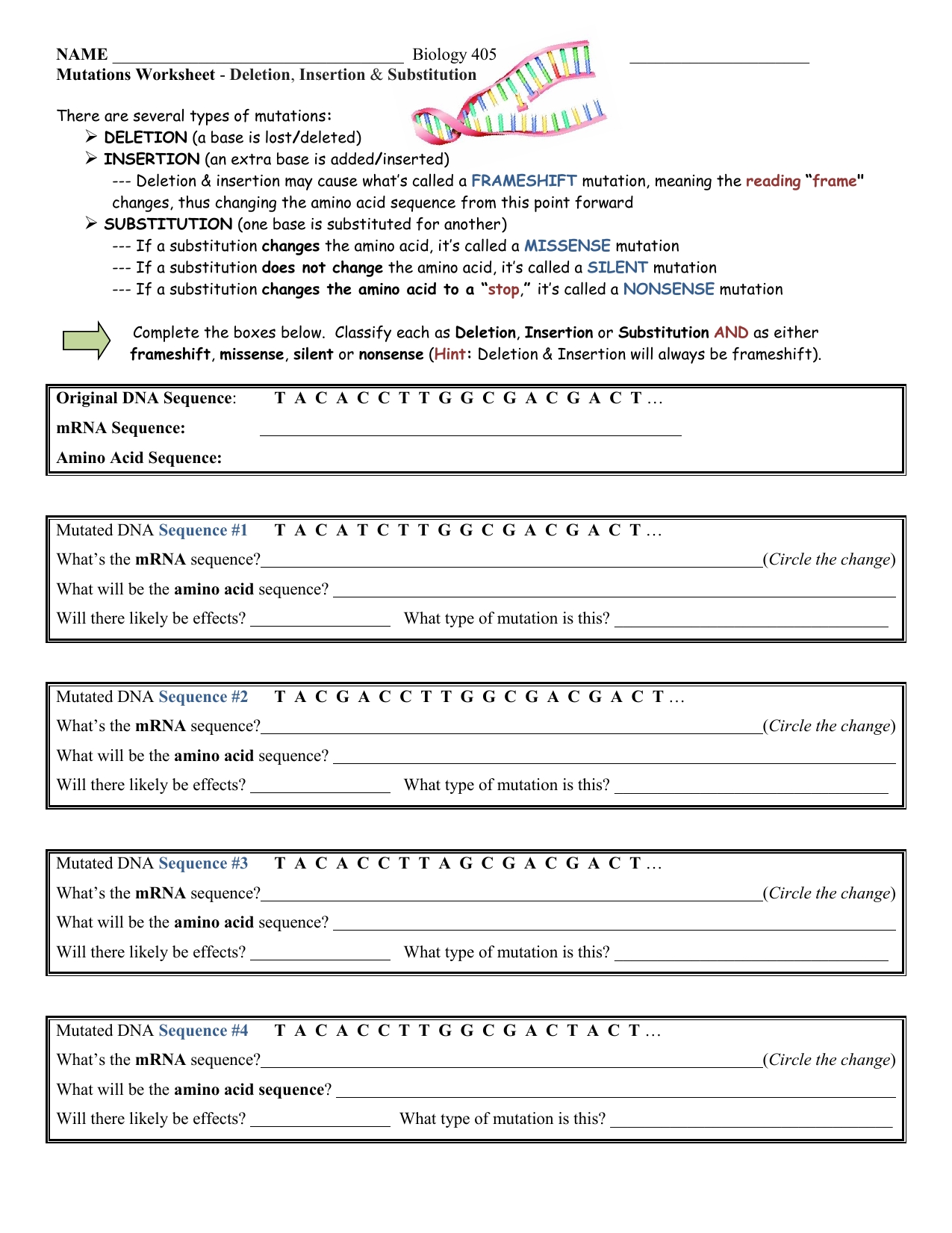 Transcription And Translation Practice Worksheet Biology : Dna Transcription And Translation Within Transcription And Translation Practice Worksheet