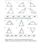 Triangles: Sum Of Interior Angles Is 180 Degree G6 Worksheet For Triangle Angle Sum Worksheet