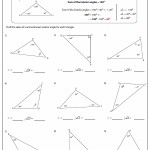 Triangles Worksheets Inside Find The Missing Angle Worksheet