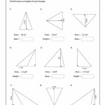 Triangles Worksheets Throughout Area Of Triangles Worksheet Pdf