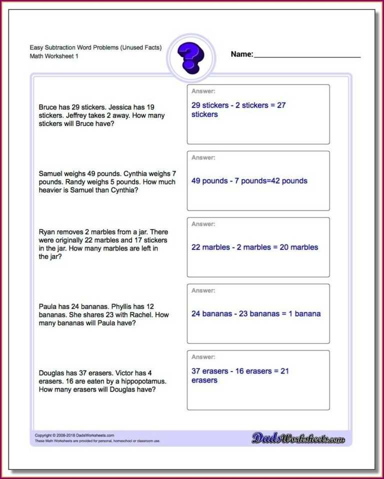 Two Step Addition And Subtraction Word Problems Worksheet Worksheet inside Two Step Word Problems Worksheet