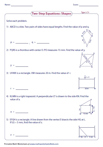 Two Step Equation Worksheets In Two Step Equation Worksheet