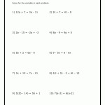 Two Step Equations 7Th Grade Inside Solve Two Step Equations Worksheet