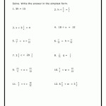 Two Step Equations 7Th Grade Pertaining To Two Step Equations Worksheet Pdf
