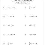 Two Step Equations Worksheets – Math Monks Throughout Algebraic Expressions Worksheet Pdf