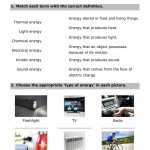 Types Of Energy Matching Worksheet / Chapter 3 Calculation Of The Energy Content Of Foods Energy Intended For Types Of Energy Worksheet