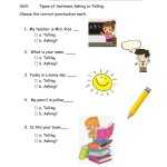 Types Of Sentences Worksheet Within Types Of Sentences Worksheet