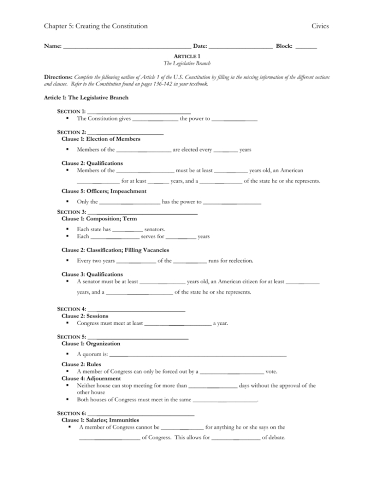 United States Constitution Worksheet Answers — Db Excel With Regard To The Us Constitution Worksheet Answers