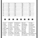 Usa Map Worksheets – Superstar Worksheets In States And Capitals Matching Worksheet