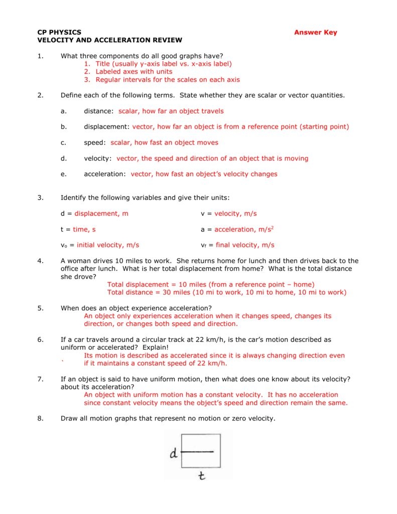 Velocity And Acceleration Calculation Worksheet Answer Key - Ivuyteq with Calculating Force Worksheet Answers