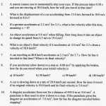 Velocity And Acceleration Calculation Worksheets Answer Key Throughout Velocity And Acceleration Calculation Worksheet