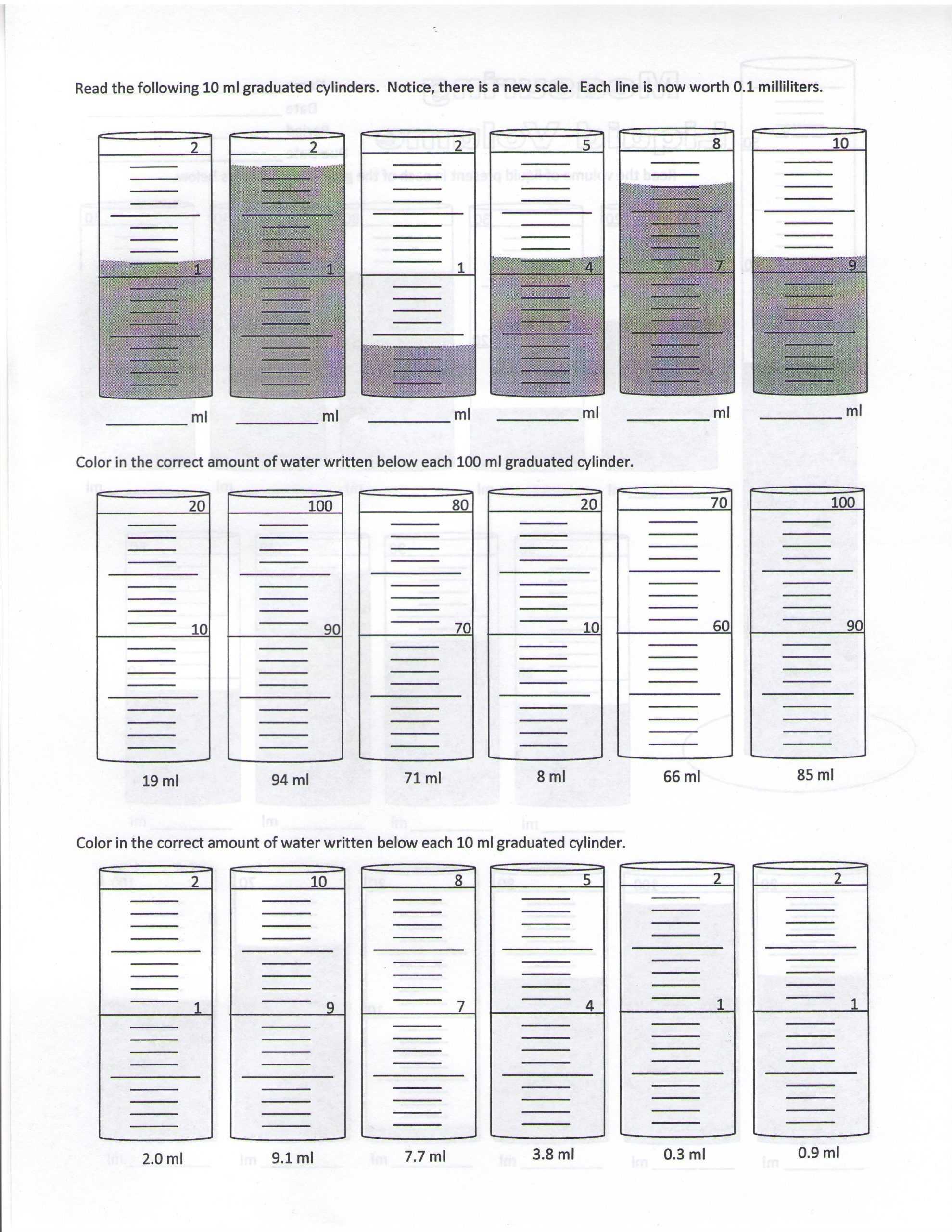 Volume By Water Displacement Worksheet | Education Template inside Volume By Water Displacement Worksheet