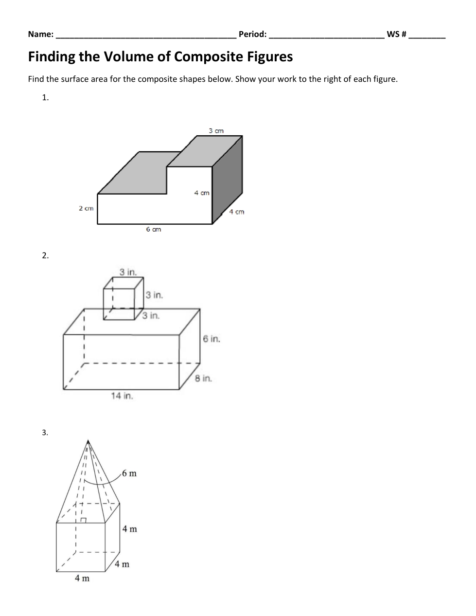 Volume Of Composite Figures Worksheet With Regard To Volume Of Composite Figures Worksheet