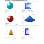 Volume Of Cylinders, Cones, Spheres Worksheet Pertaining To Volume Of Spheres Worksheet