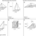 Volume Of Pyramids Worksheet Throughout Surface Area Of Pyramid Worksheet