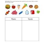 Wants And Needs Online Worksheet for Needs And Wants Worksheet