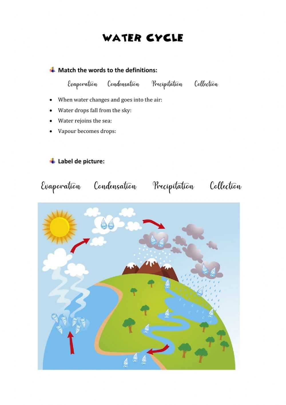 Water Cycle Worksheet Answers - Greenize With The Water Cycle Worksheet Answers