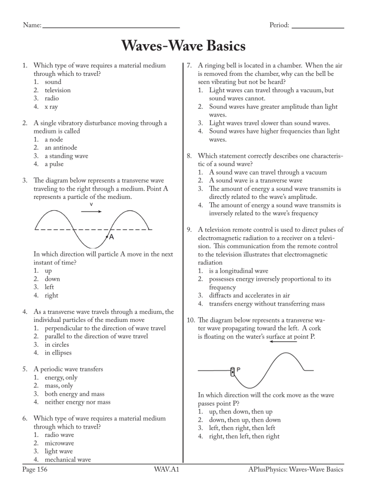 Waves And Sound Worksheet Answer Key : Bill Nye Sound Nye Sound Science Movie Worksheets 1 Sound With Regard To Wave Worksheet Answer Key