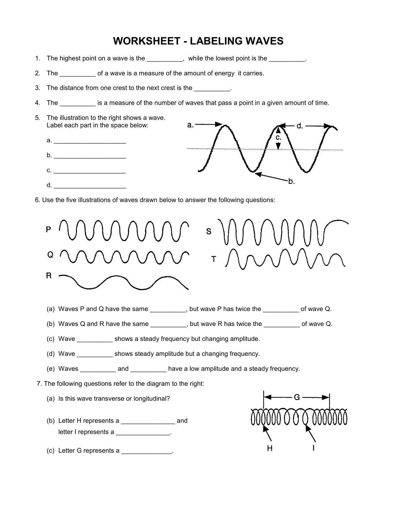 Waves Worksheet Answer Key Physics — Db-Excel with Waves Worksheet Answer Key