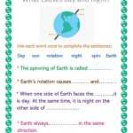 What Causes Day And Night Worksheet With Day And Night Worksheet