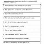 What Is A Sentence? Worksheets | 99Worksheets Regarding Kinds Of Sentences Worksheet