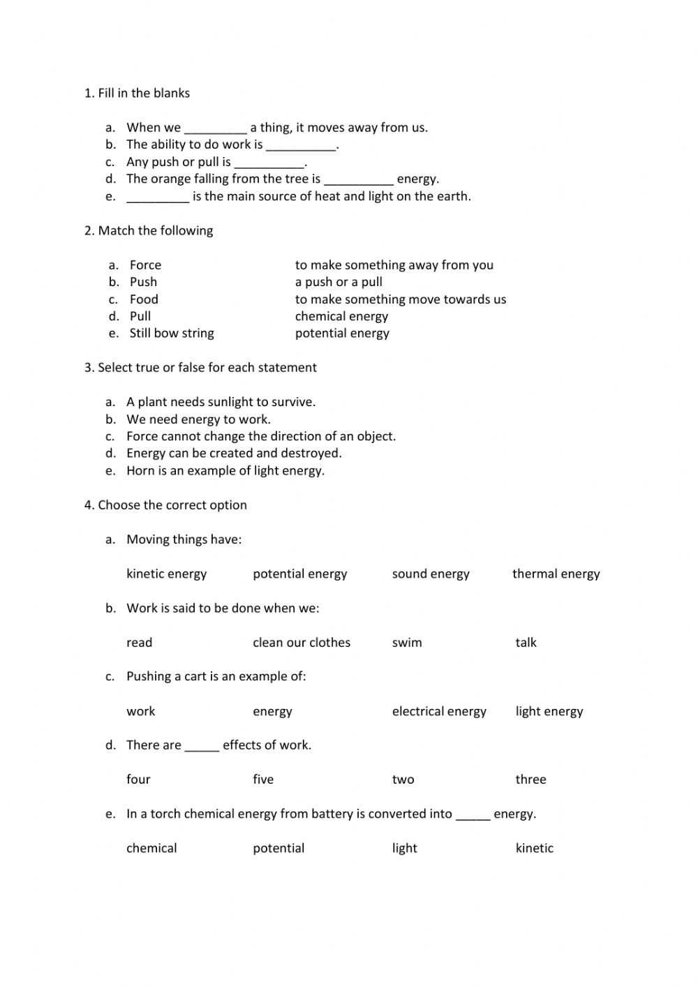 Work Power Energy Worksheet - Inspireado inside Work Power And Energy Worksheet
