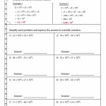 Working With Scientific Notation Worksheet Throughout Multiplying Scientific Notation Worksheet