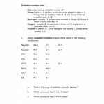 Worksheet 7 - Oxidation/Reduction Reactions Oxidation Number pertaining to Oxidation And Reduction Worksheet