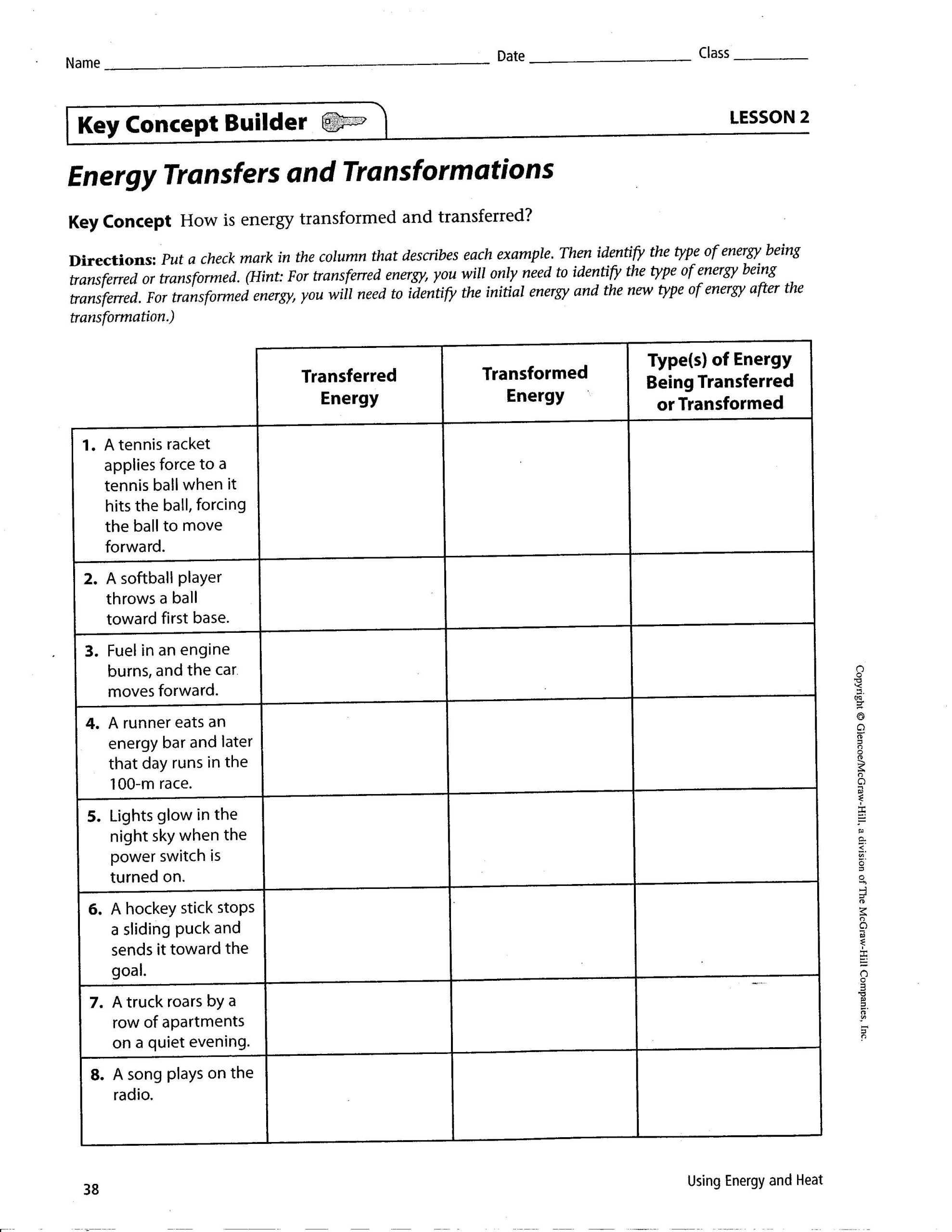 Worksheet Energy Transformation Worksheet Smart Potential — Db Excel In Energy Transformation Worksheet Pdf