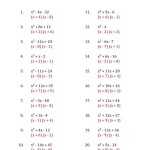 Worksheet Factoring Trinomials Answers Key — Db Excel For Factoring Worksheet With Answers