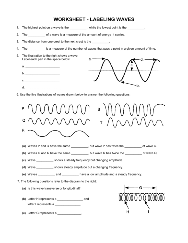 Worksheet Labeling Waves Answer Key Page 2 — Db-Excel with regard to Wave Worksheet Answer Key