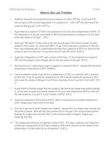 Worksheet On Ideal Gas Equation : Ideal Gas Law Asta Edu Au / The Ideal Inside Ideal Gas Laws Worksheet