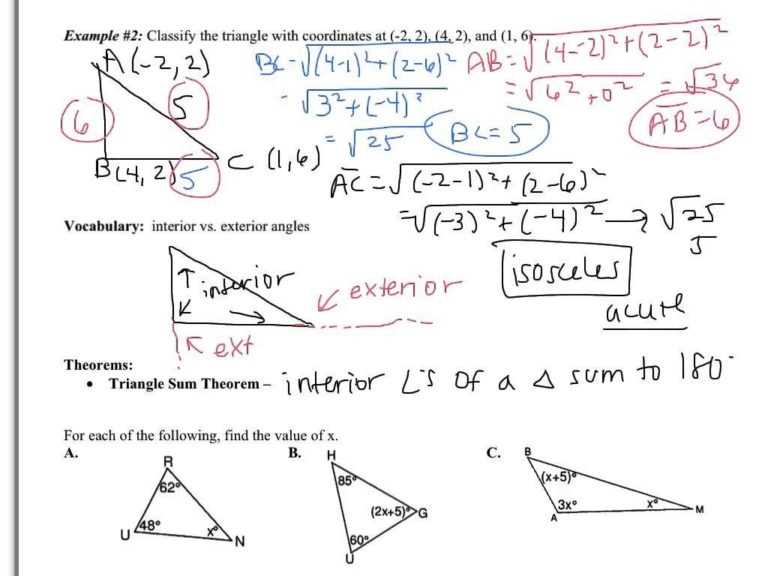 Worksheet Triangle Sum And Exterior Angle Theorem Answers — Db-Excel throughout Triangle Angle Sum Worksheet Answers