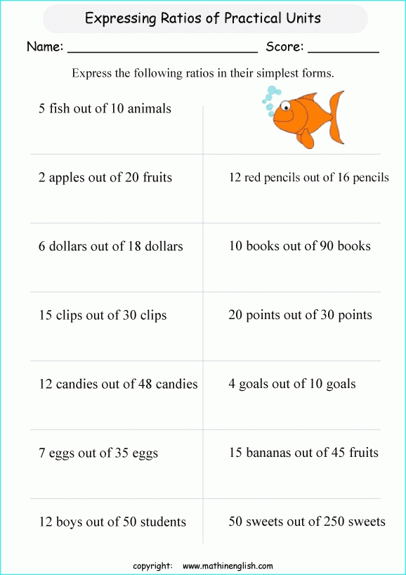 Worksheets For Ratio And Proportion Class 6 Worksheet Pdf intended for Ratio And Proportion Worksheet