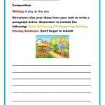 Writing A Narrative Paragraph Worksheet Intended For Writing A Paragraph Worksheet