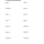 Zero And Negative Exponents Worksheets within Zero And Negative Exponents Worksheet